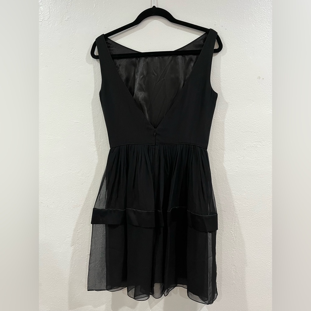 Milly of New York Satin & Silk Cocktail Dress Ruffle